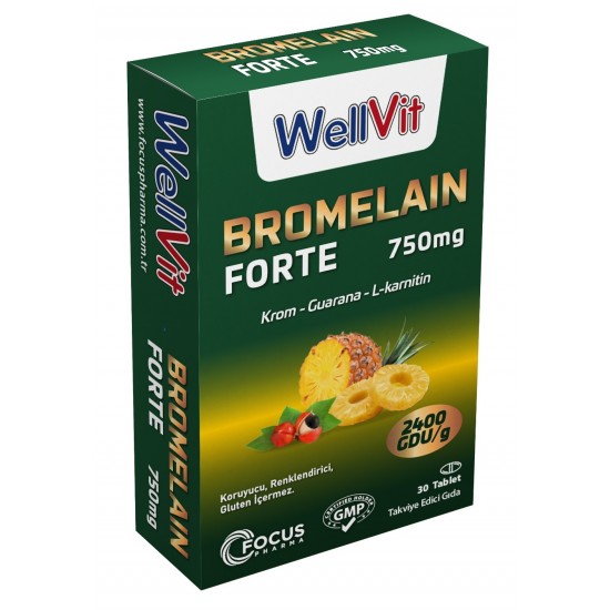 WELLVİT BROMELAIN FORTE 30 TABLET